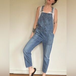 Women's Blue Denim Overalls by GAP